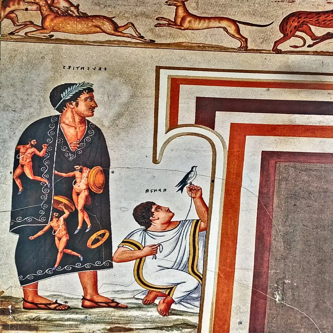 Parco archeologico naturalistico di Vulci dettaglio tomba Francois