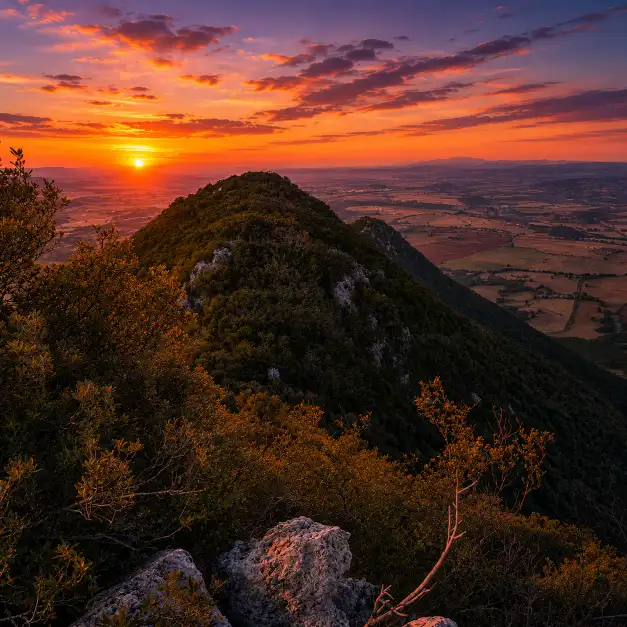 Monte Soratte vista al tramonto